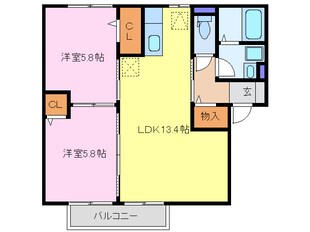 中村公園駅 バス8分  東条下車：停歩5分 2階の物件間取画像